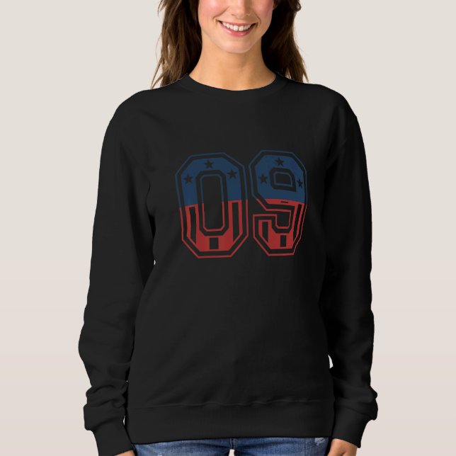 Sweatshirt Numéro 09 États-Unis (Devant)