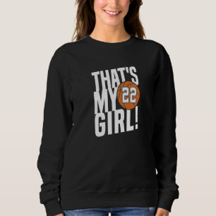Sweatshirt Numéro 22 C'est ma fille 22 Maman de basketball