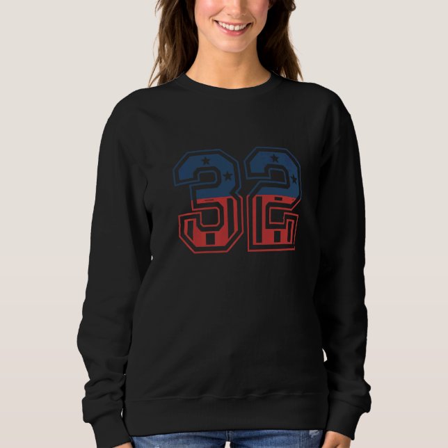 Sweatshirt Numéro 32 États-Unis (Devant)