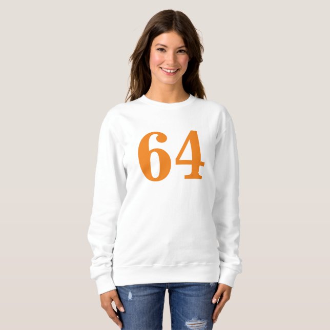 Sweatshirt Numéro de Personnaliser orange T-shirt à manches l (Devant entier)