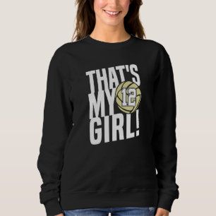 Sweatshirt Numéro douze c'est ma fille  12 Maman de volley-ba