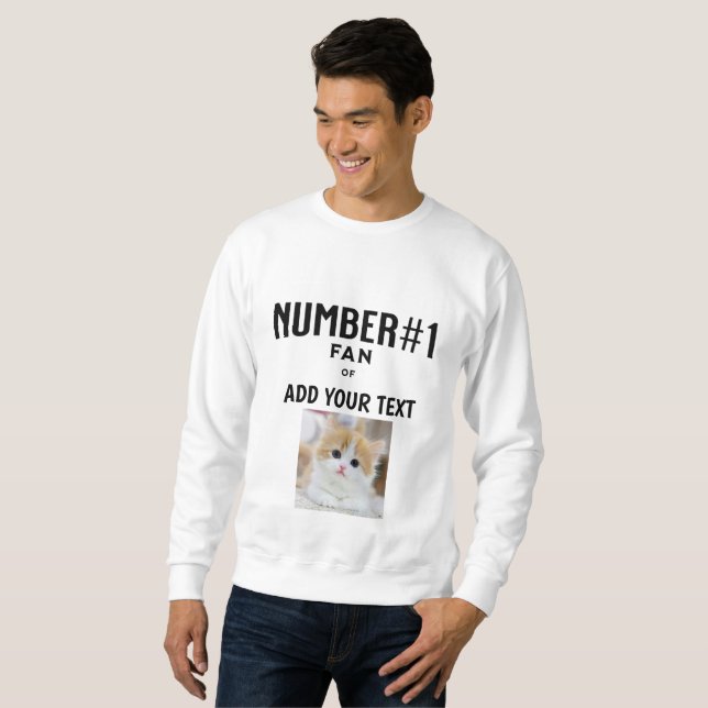SWEATSHIRT NUMÉRO N° 1 VENTILATEUR DE-AJOUTER VOTRE TEXTE/CRÉ (Devant entier)