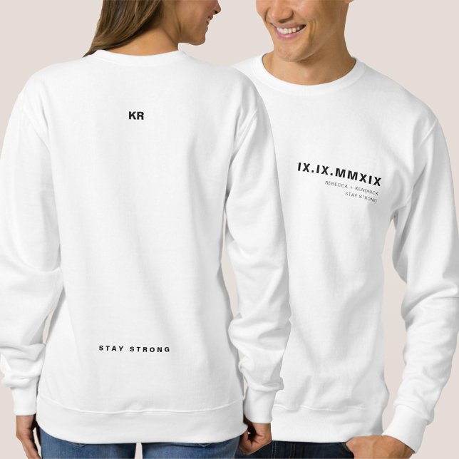 Sweatshirt Numéros romains modernes Anniversaire Monogramme C (Créateur téléchargé)