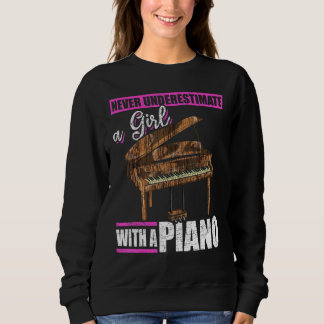 Sweatshirt N'underestimez jamais une fille avec une musicienn