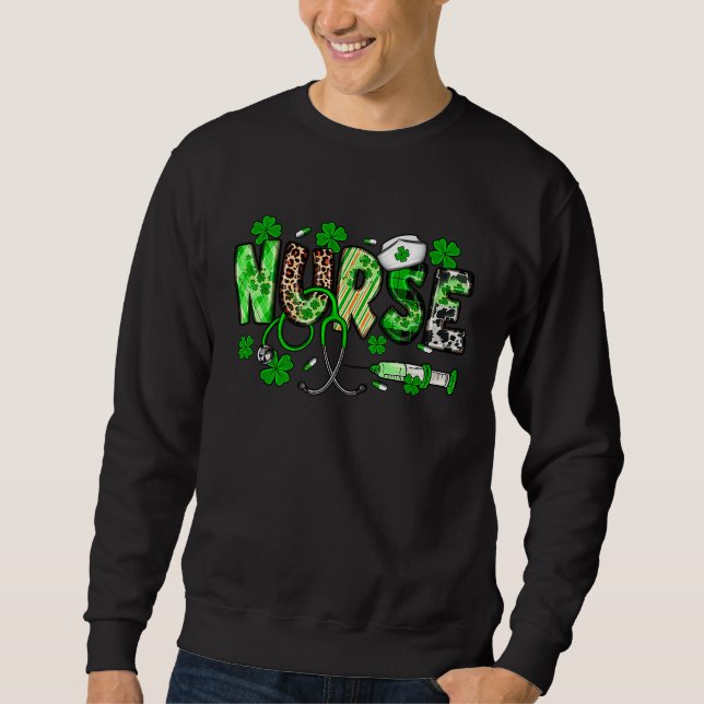 Sweatshirt Nurse St Patrick's Day Nurse Nurse Lucky (Devant)