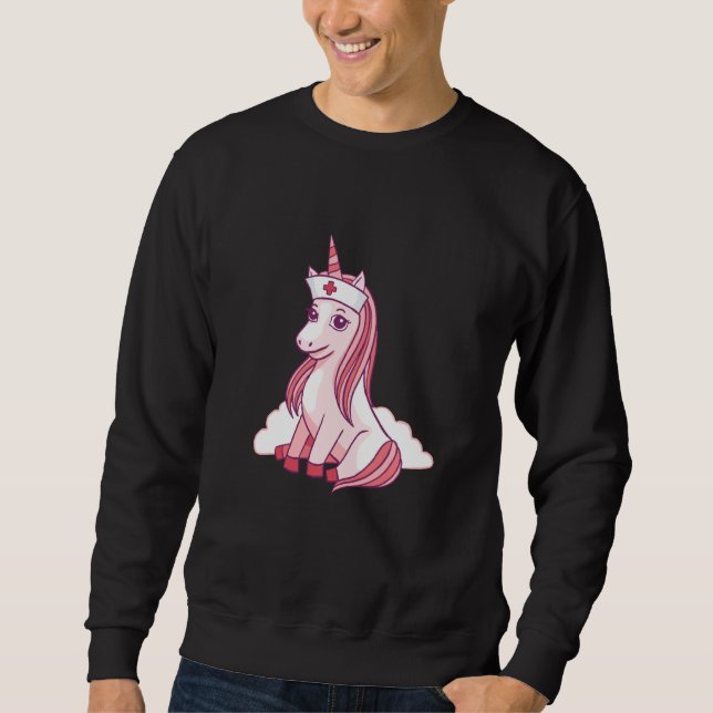 Sweatshirt Nurse Unicorn Nursicorn (Devant)