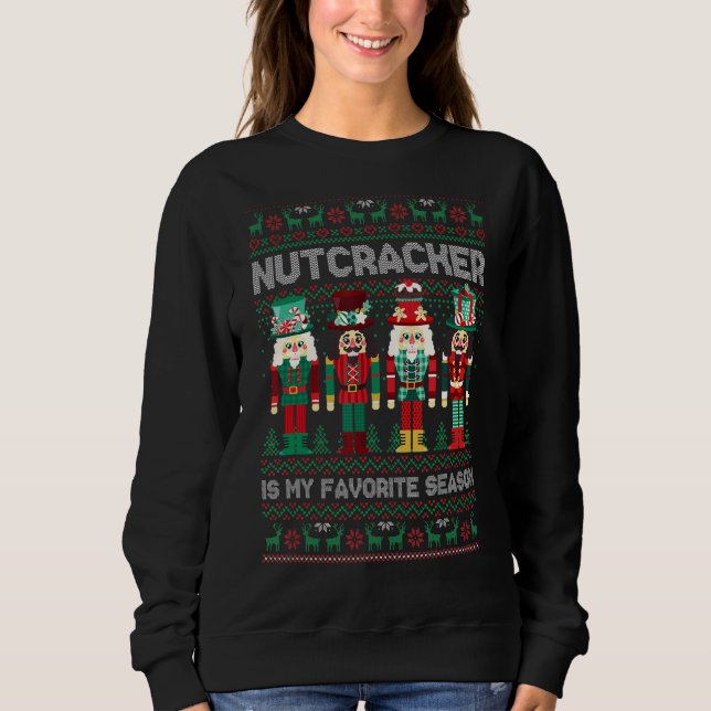 Sweatshirt Nutcracker est ma saison préférée Deez Nuts Ugly S (Devant)