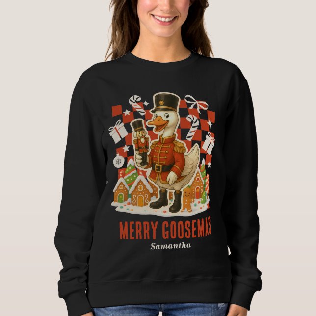 Sweatshirt Nutcracker Goose Noël Holiday (Devant)