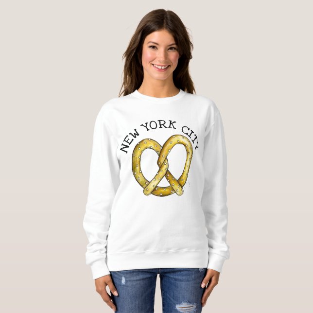 Sweatshirt NYC New York City Salty Soft Pretzel Foodie (Devant entier)