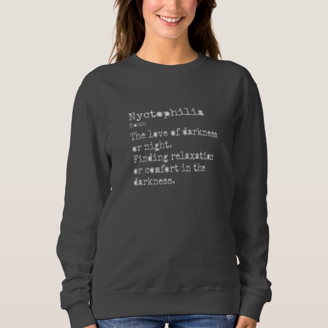 Sweatshirt Nyctophilia : crou cou de l'équipage (Devant)