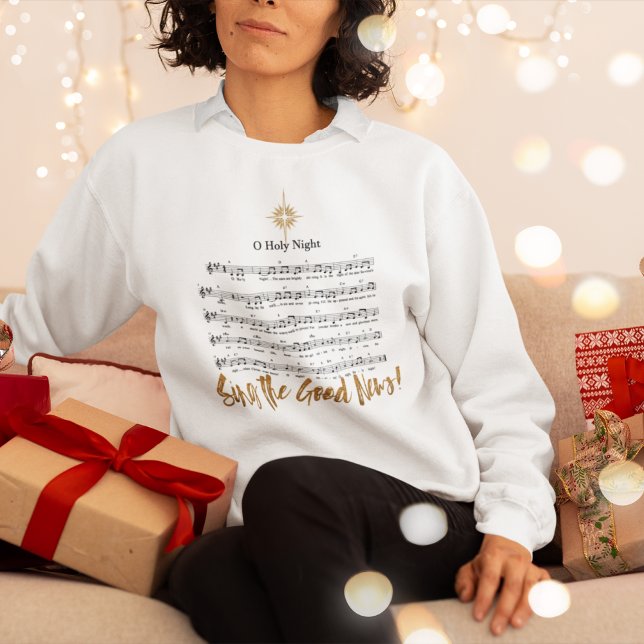 Sweatshirt O SAINTE NUIT Chrétienne Hymne de Noël des femmes (Créateur téléchargé)