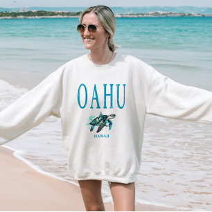 Sweatshirt Oahu Hawaii Vacances Grunge