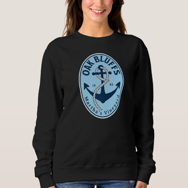 Sweatshirt Oak Bluffs Marthas Vineyard Massachusetts Ancre S (Devant)