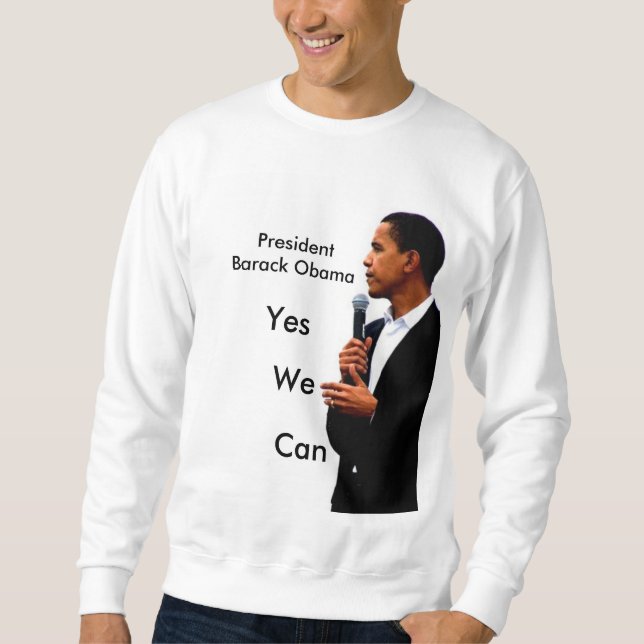 Sweatshirt obama5, PresidentBarack Obama, oui, nous, pouvons (Devant)