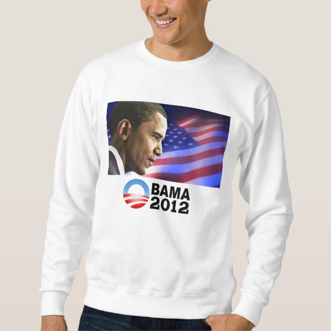Sweatshirt Obama 2012 (patriote) (Devant)