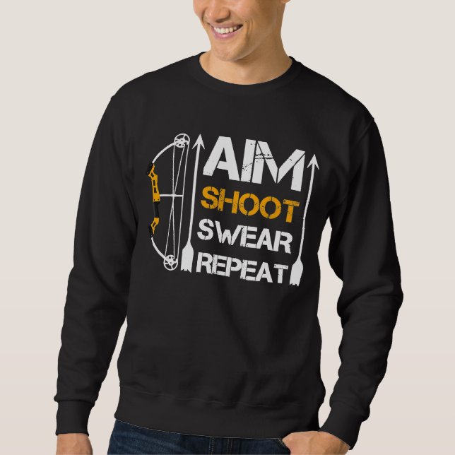 Sweatshirt Objectif Tir Serrer Répéter Tir à l'arc Hobby (Devant)
