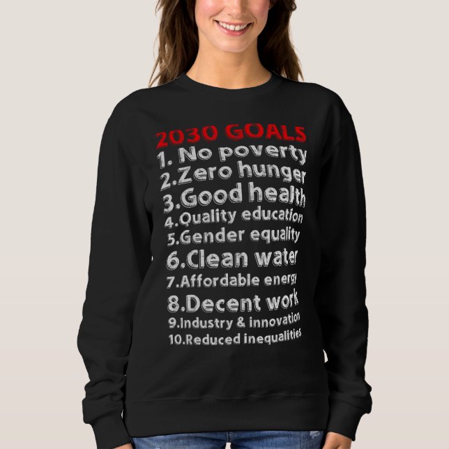 Sweatshirt Objectifs 2030 Innovative Visionary Motivational I (Devant)