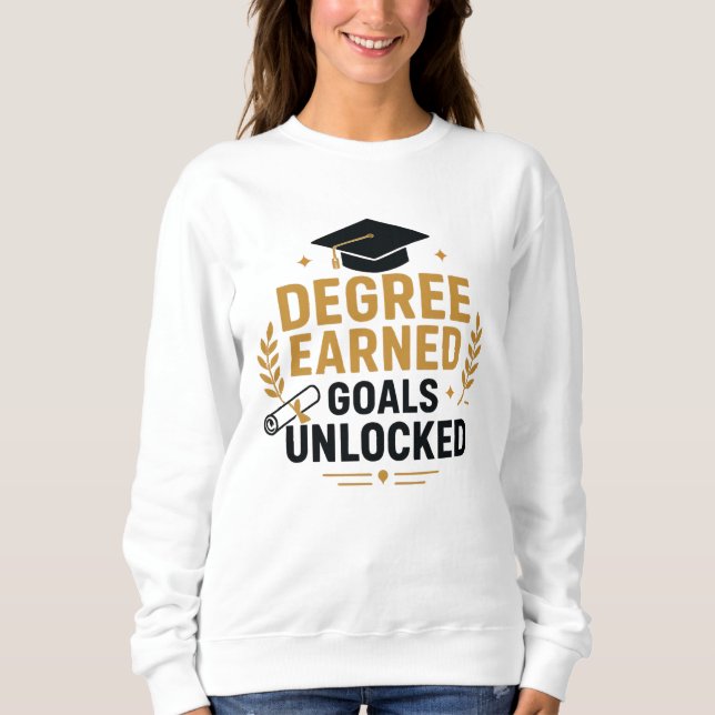 Sweatshirt Objectifs de diplôme obtenus Débloqués Femmes Dipl (Devant)