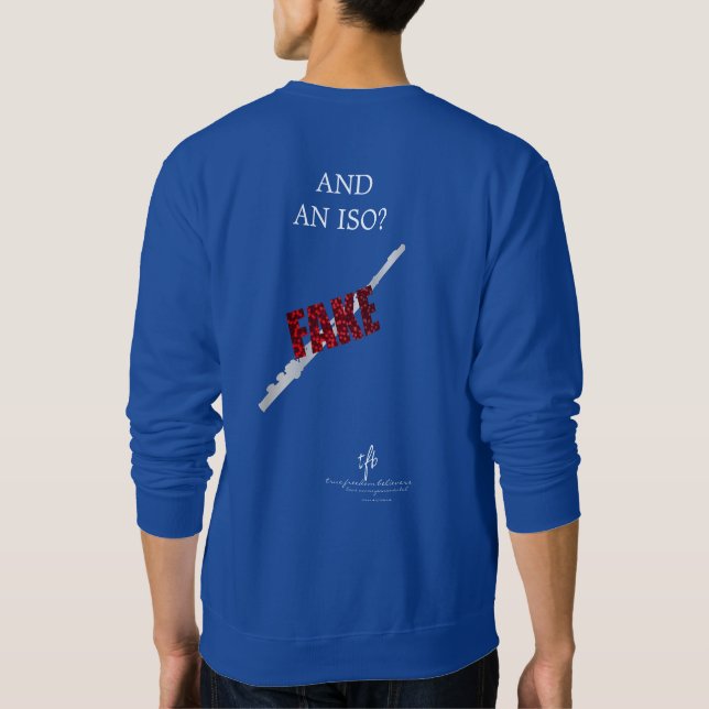 Sweatshirt Objets En Forme D'Instrument Je Flute Wh. Texte. (Dos)