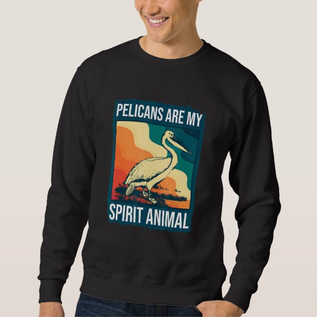 Sweatshirt Observateur d'oiseaux pélicans (Devant)