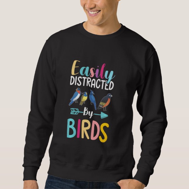 Sweatshirt Observation D'Oiseaux Amusants Oiseaux Facilement  (Devant)