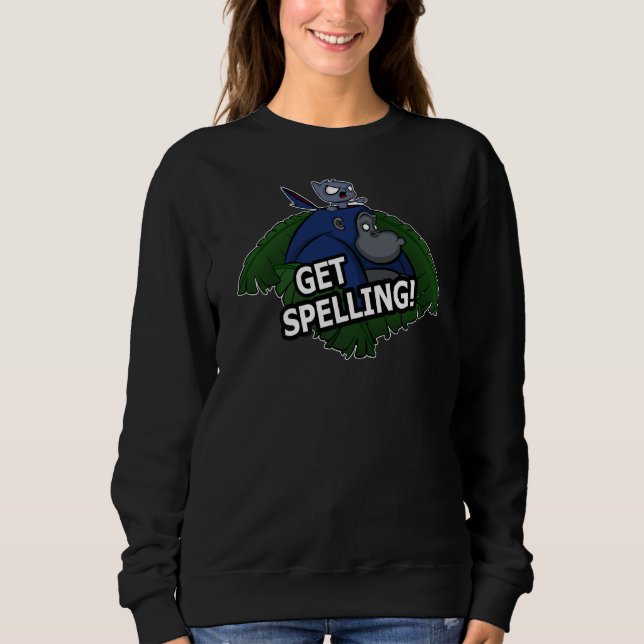 Sweatshirt Obtenez l'orthographe ! Gorille Et Chat (Devant)