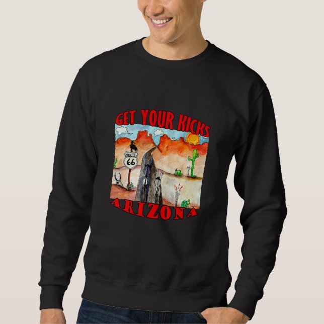 Sweatshirt Obtenez Vos Kicks Arizona Route 66 Donkeys (Devant)