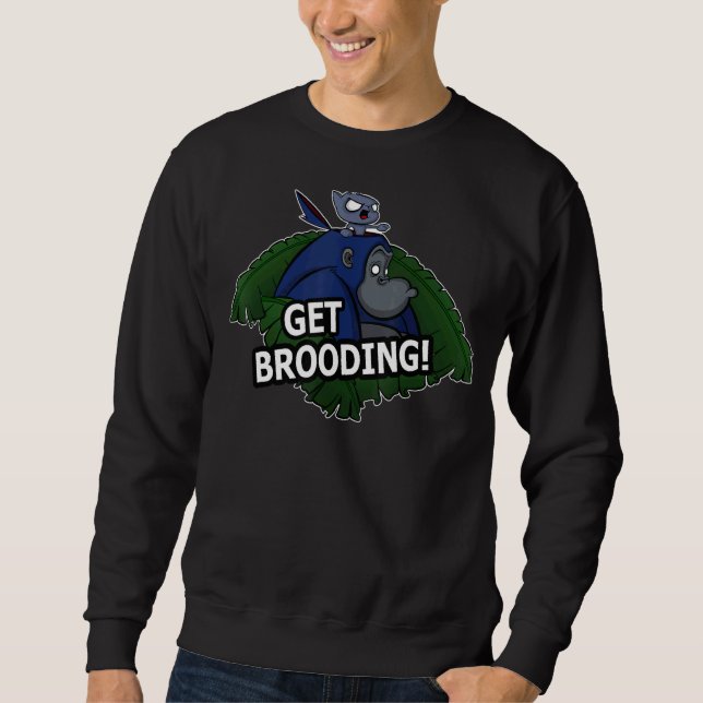 Sweatshirt Obtenir Brooding Gorilla Et Conception De Chat (Devant)