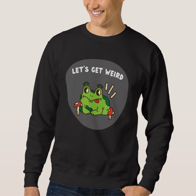 Sweatshirt Obtenons des animaux de grenouille ridicules bizar (Devant)