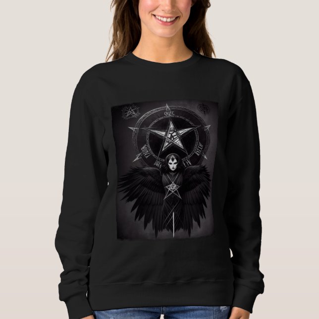 Sweatshirt Occult Emo Raven Witchy Goth Aesthetic Grunge Dark (Devant)