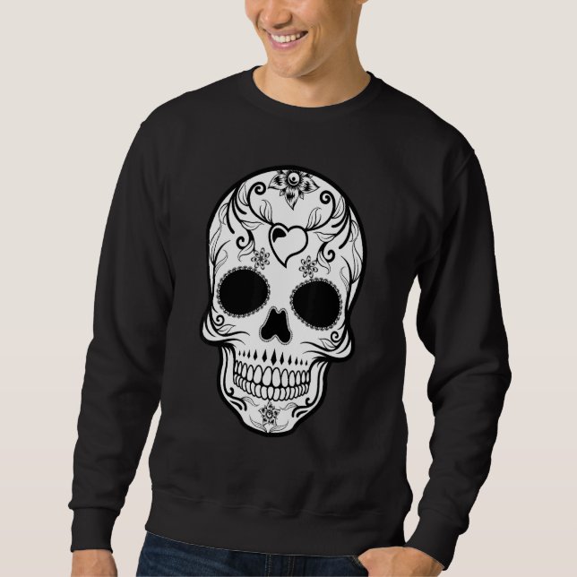 Sweatshirt Occult Magic Day Of The Dead Skull (Devant)