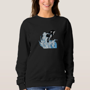 Sweatshirt Ocean Orca  Animal Waves Épaulard à capuche zip