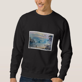 Sweatshirt Ocean Waves Crashing Ocean Seascape Painting
