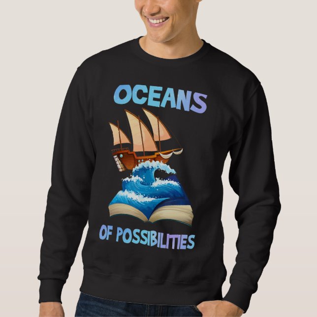 Sweatshirt Océans Des Possibilités Lecture Été 2022 Bibliothè (Devant)