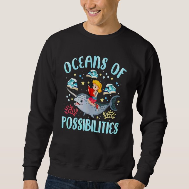 Sweatshirt Océans Des Possibilités Lecture Été 2022 Bibliothè (Devant)