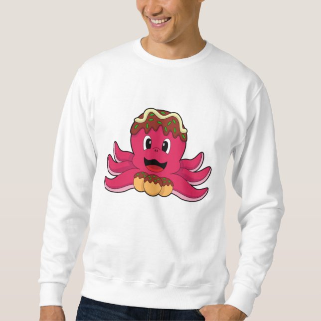 Sweatshirt Octopus avec gâteau (Devant)