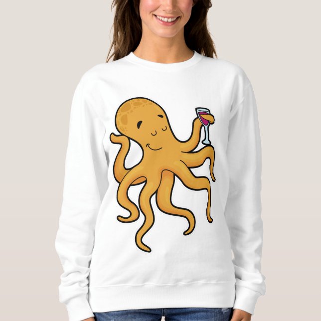 Sweatshirt Octopus avec verre de jus (Devant)