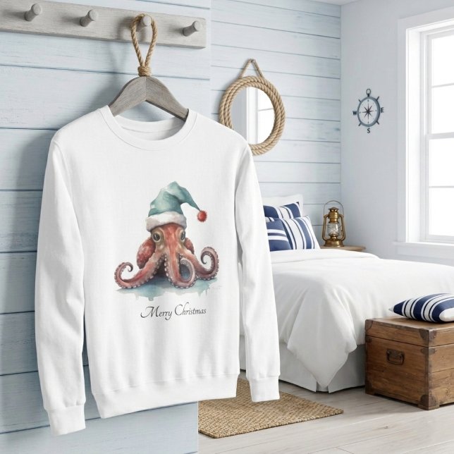 Sweatshirt Octopus Christmas Joy, coutume (Créateur téléchargé)