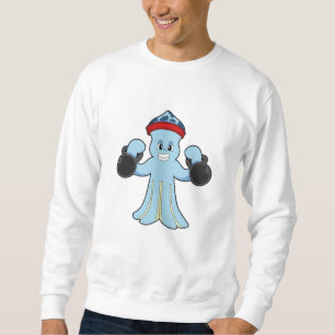 Sweatshirt Octopus comme Bodybuilder avec des cloches