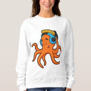 Sweatshirt Octopus en musique avec casque