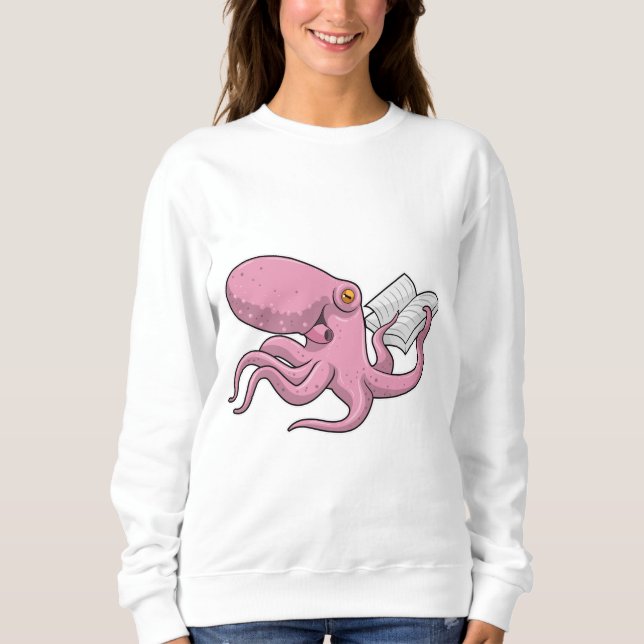 Sweatshirt Octopus Nerd avec le livre (Devant)
