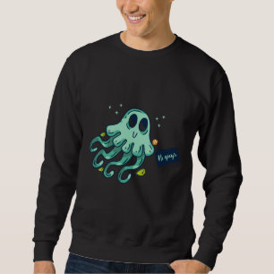 Sweatshirt Octopus Vert Vert Vert Clair Et Avec Fis Coloré