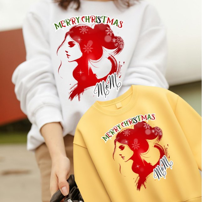 Sweatshirt Ode de Noël moderne à maman (Créateur téléchargé)