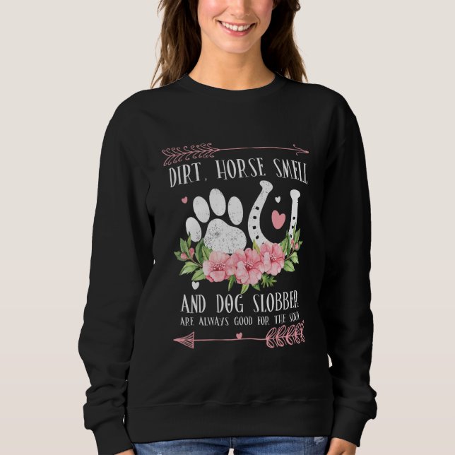 Sweatshirt Odeur de cheval de terre et bave de chien amoureux (Devant)
