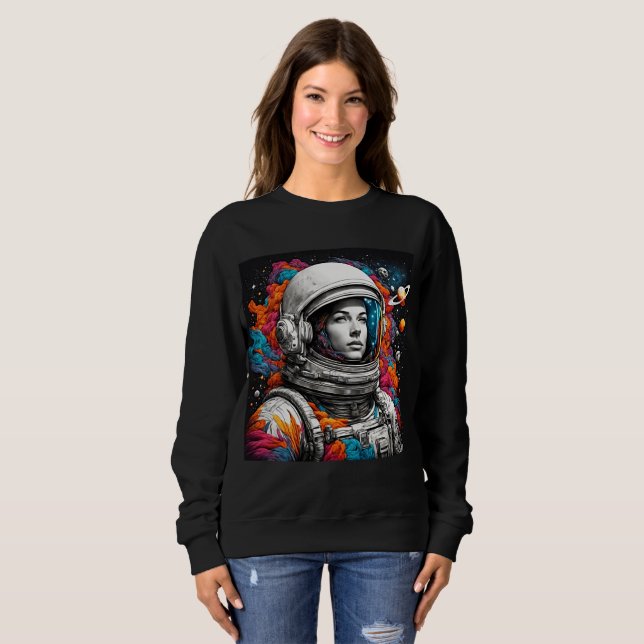 Sweatshirt Odyssée cosmique - Sentez l'Univers en vous ! (Devant entier)