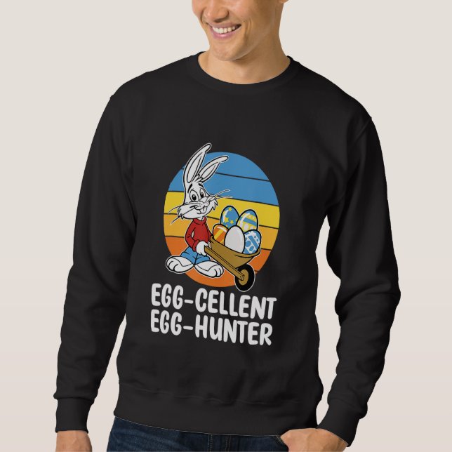 Sweatshirt Oeuf Chasseur d'oeufs Garçons de Pâques Filles (Devant)