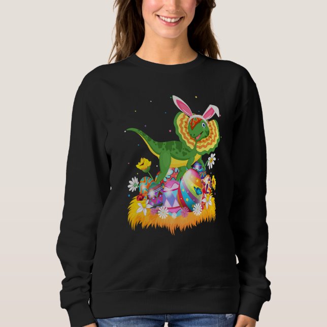 Sweatshirt OEuf de Pâques Dilophosaurus Dinosaure Soleil de P (Devant)