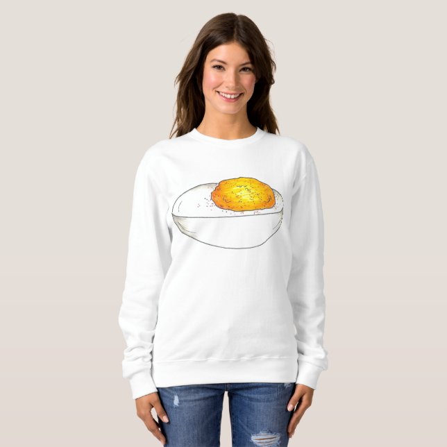 Sweatshirt Oeufs de jaunes d'oeuf farcis Aliments de pique-ni (Devant entier)