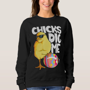 Sweatshirt Oeufs de lapin Chasse Famille Correspondant Fille 