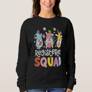 Sweatshirt OEufs de lapin de lapin de l'escouade enregistrés 